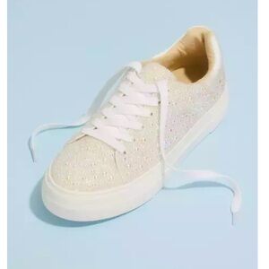 Betsey Johnson crystal & pearl sneakers- bridal perfect or just sparkle fun! 🌟